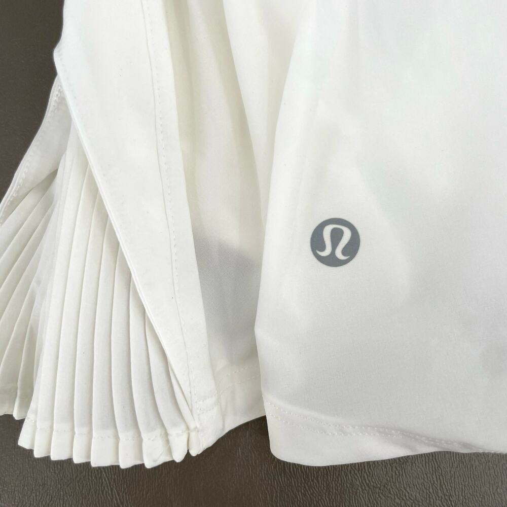 Lululemon Play Off The Pleats White Skirt Athletic Tennis Golf Skort Size 8 - Picture 10 of 15